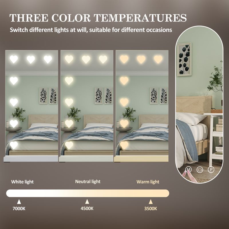 ELECWISH Hollywood Mirror LED Lighted Vanity Makeup Mirror Type-C & USB Charging_voghion.com