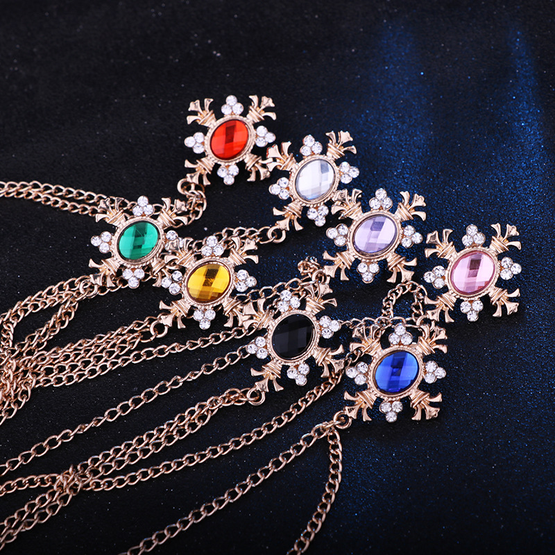 Retro Saray Mücevher Broş erkek Takım Elbise Pin Vintage Rhinestone Çapraz Püskül Yaka Iğneler Zincir Rozeti ile Lüks Takı Aksesuarları_voghion.com