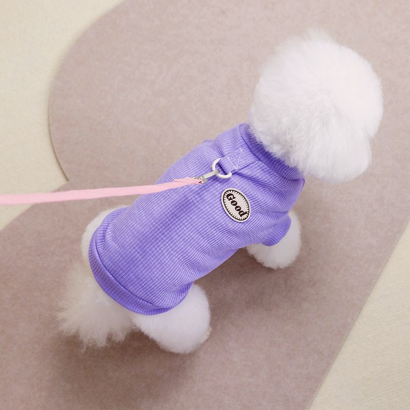 Abbigliamento per cani Primavera/Estate Orsetto Teddy Canotta per animali domestici 24 T-shirt dinamica a tre colori_voghion.com