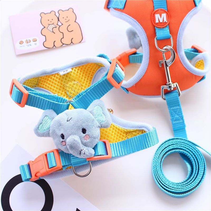 Para uso doméstico, coleira anti-fuga para cães e gatos pequenos Teddy Bichon Pet Outdoor Walking Leash_voghion.com