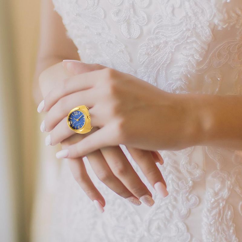 2025 New Arrivals Kvinder Forskellig grafik Urskive Quartz Analog Creative Rustfrit Stål Rem Cool Quartz Finger Ring Watch_voghion.com