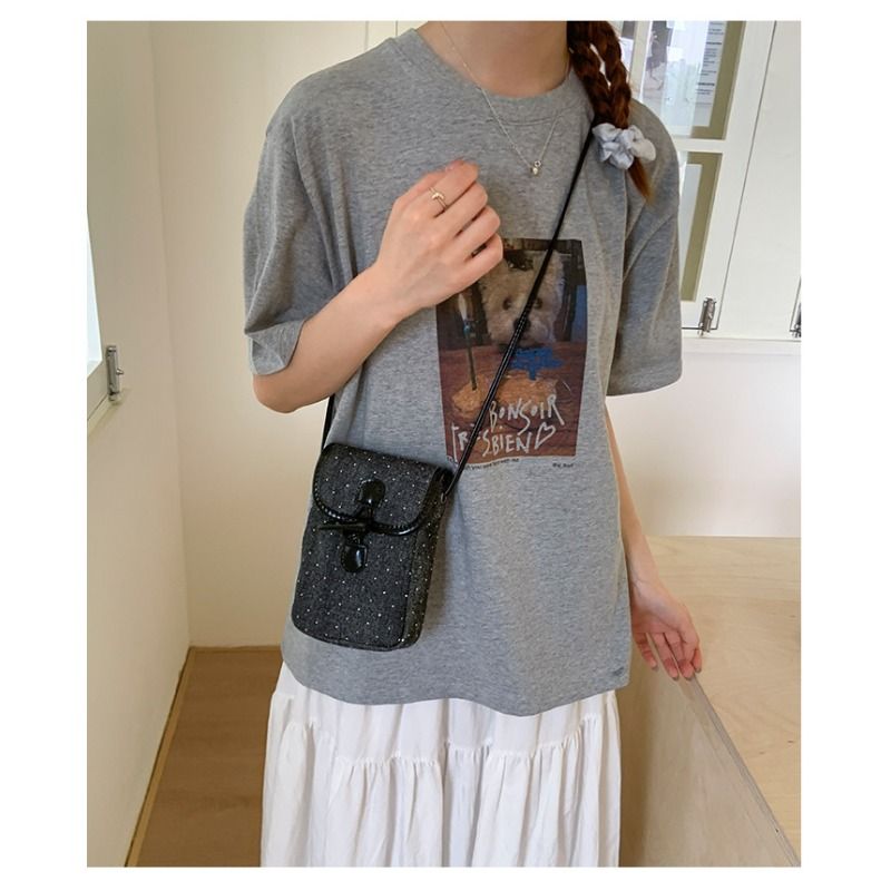 Korean - Style Simple And Casual Cross - Body Bag With Toggle Buttons For Women. New Style In Summer 2025, Versatile And Fashionable Mobile Phone And_voghion.com