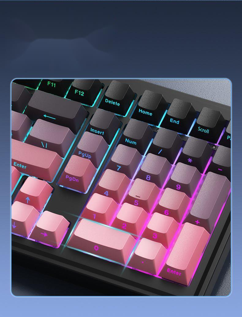 Clavier mécanique sans fil personnalisé, troisième examen blanc, Bluetooth, connexion à chaud, jeu e-sport_voghion.com