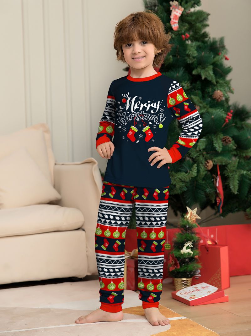 Festive Family Christmas Pajama Set – Matching Holiday Sleepwear With Socks & Ball Prints For Parents, Kids & Pets (S-4XL, 6M-14Y, Dog S-XL)_voghion.com