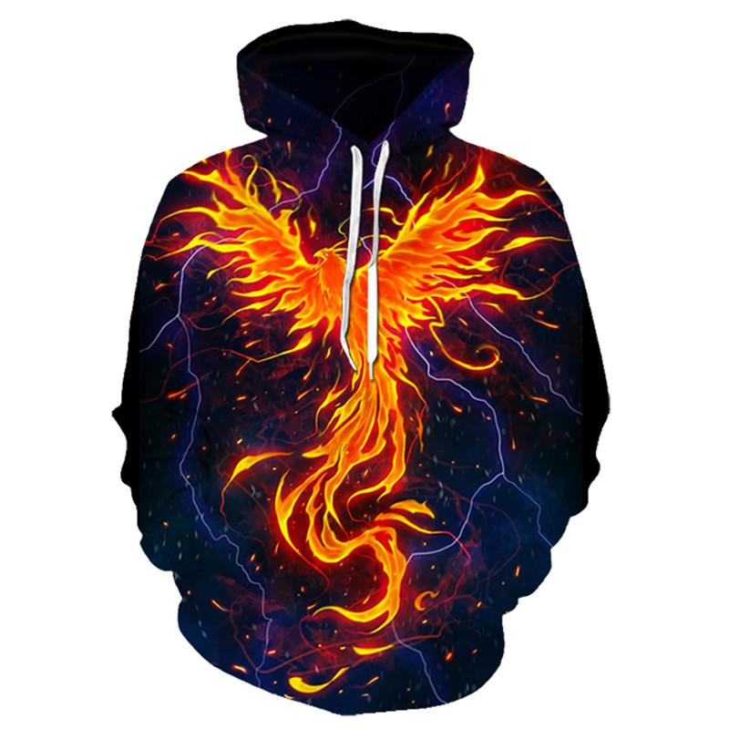 2020 Nuovo colorato Flame Hoodie 3d Felpa Uomo/Donna Con Cappuccio Autunno E Inverno Cappotto Uomo Abbigliamento Divertente Giacca Nera_voghion.com