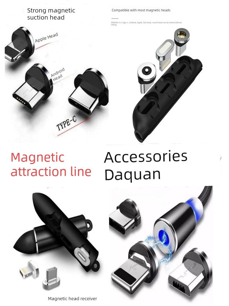 Unbeatable Quality Rotate Container 0 Single Touch Nylon Magnetic Data Cable_voghion.com