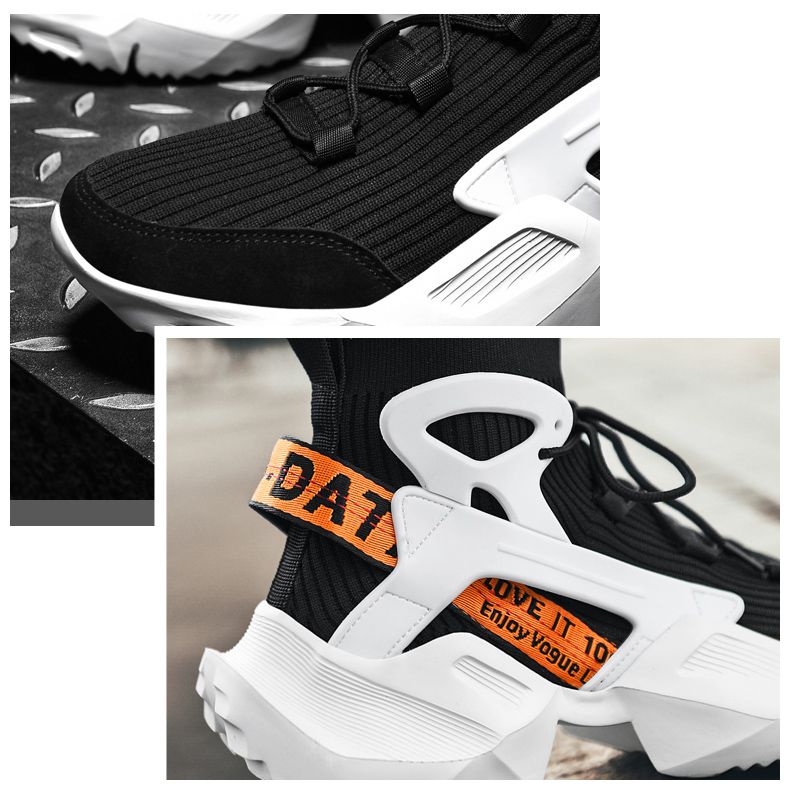 Atmungsaktive Joggingschuhe aus Mesh für Herren, übergroße Wanderschuhe, Herrenschuhe, High-Top-Socken-Sneakers, trendige Hip-Hop-Sportschuhe für Herren_voghion.com
