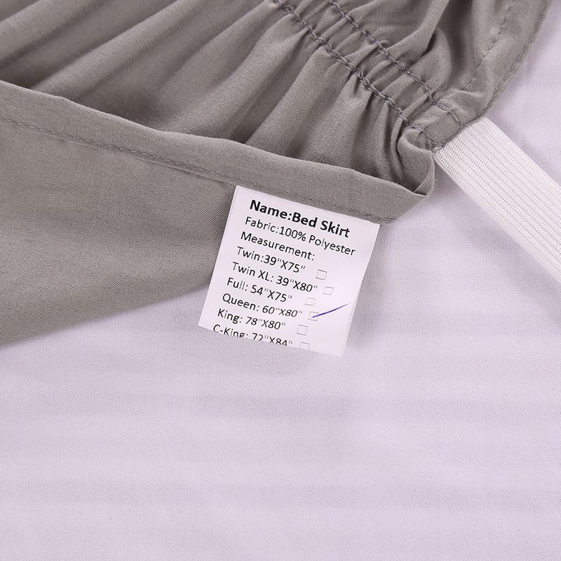 Gonna elastica per letto - Tinta unita con design antiscivolo (facile da installare, adatta a materassi da 20 a 40 cm, antipiega, Queen/King size)_voghion.com