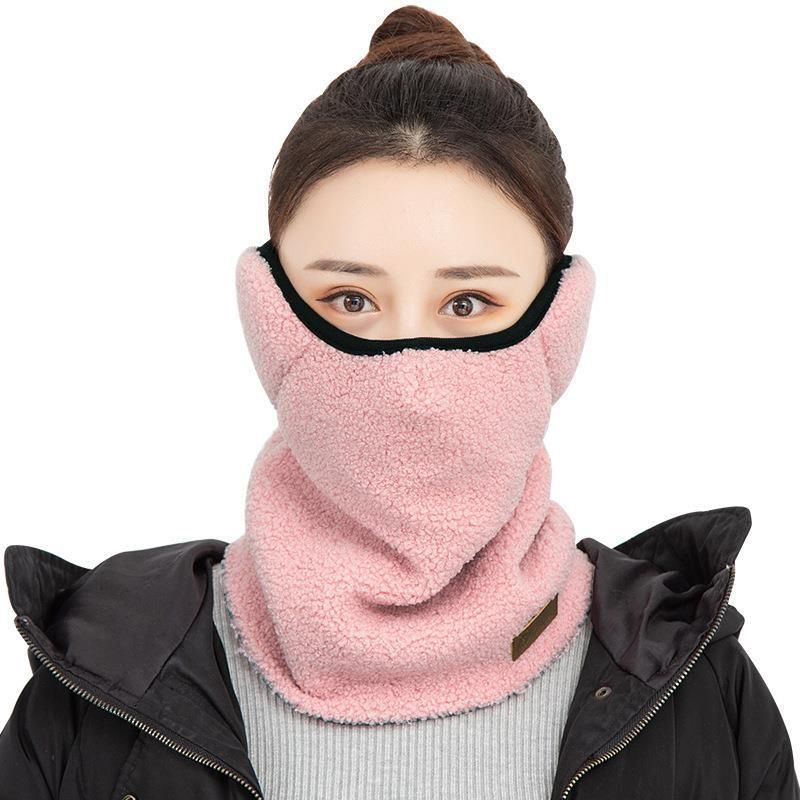 LazyZoom Winter Windproof Fleece-Lined Thickened For Women With And Ear Protection, Cycling 3-in-1 Outdoor Cold-Proof Neck Gaiter_voghion.com
