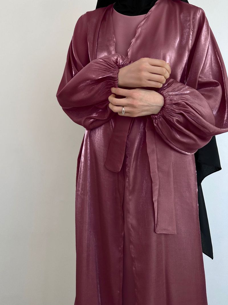 Muslimisches Kleid Offenes Abaya Frauen Bescheidene Kleider Jalabiya Strickjacke Robe Schärpen Ramadan Marokko Dubai Abayas Kaftan Eid Vestidos_voghion.com