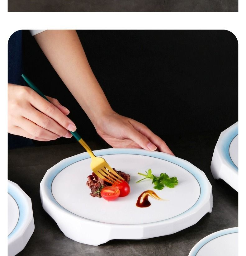 【New Product】Kaiboya Steak Cold A5 Melamine Home Creative Plating Tableware Artistic Dish Plate_voghion.com