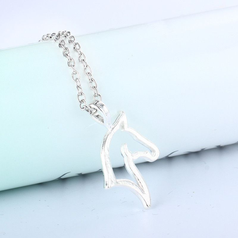 Collares de moda con colgante de caballo y animal lindo para mujer_voghion.com