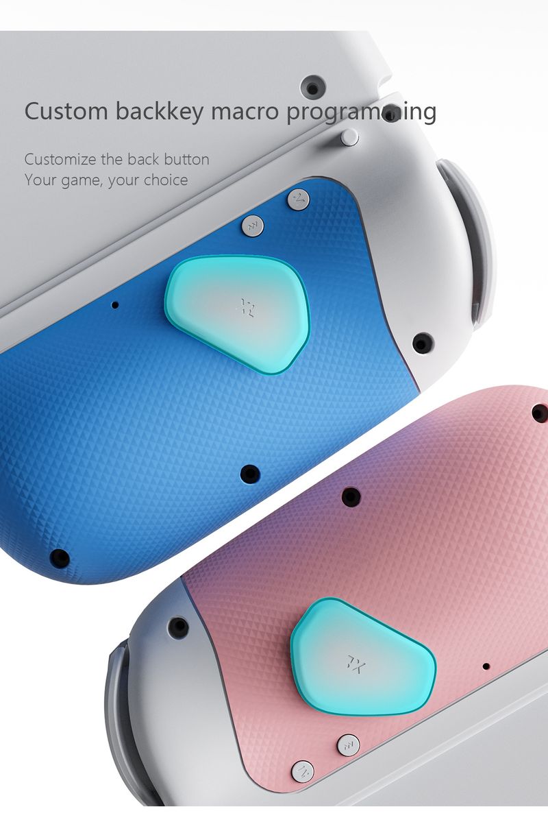 Yuvo Switch Joy Con mechanical button with adhesive backing, colorful LED macro function, Bluetooth game controller_voghion.com
