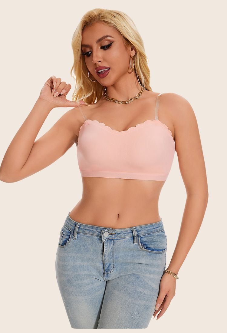 Sous-vêtements et vêtements de nuit Soutien-gorge sans bretelles antidérapant pour femme avec boucles dans le dos_voghion.com