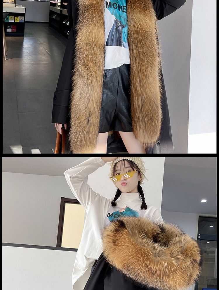 Parka lungo e medio da donna con fodera in pelliccia sintetica e cappuccio – Giacca invernale calda (fodera interna nera/beige/carbone/oro/marrone)_voghion.com