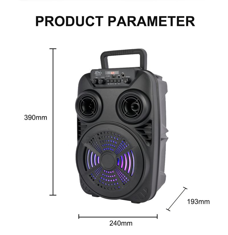 ZQS8107S High-power Portable Tie Rod Bluetooth Speaker Outdoor Promotion Stall Card Small Stereo_voghion.com