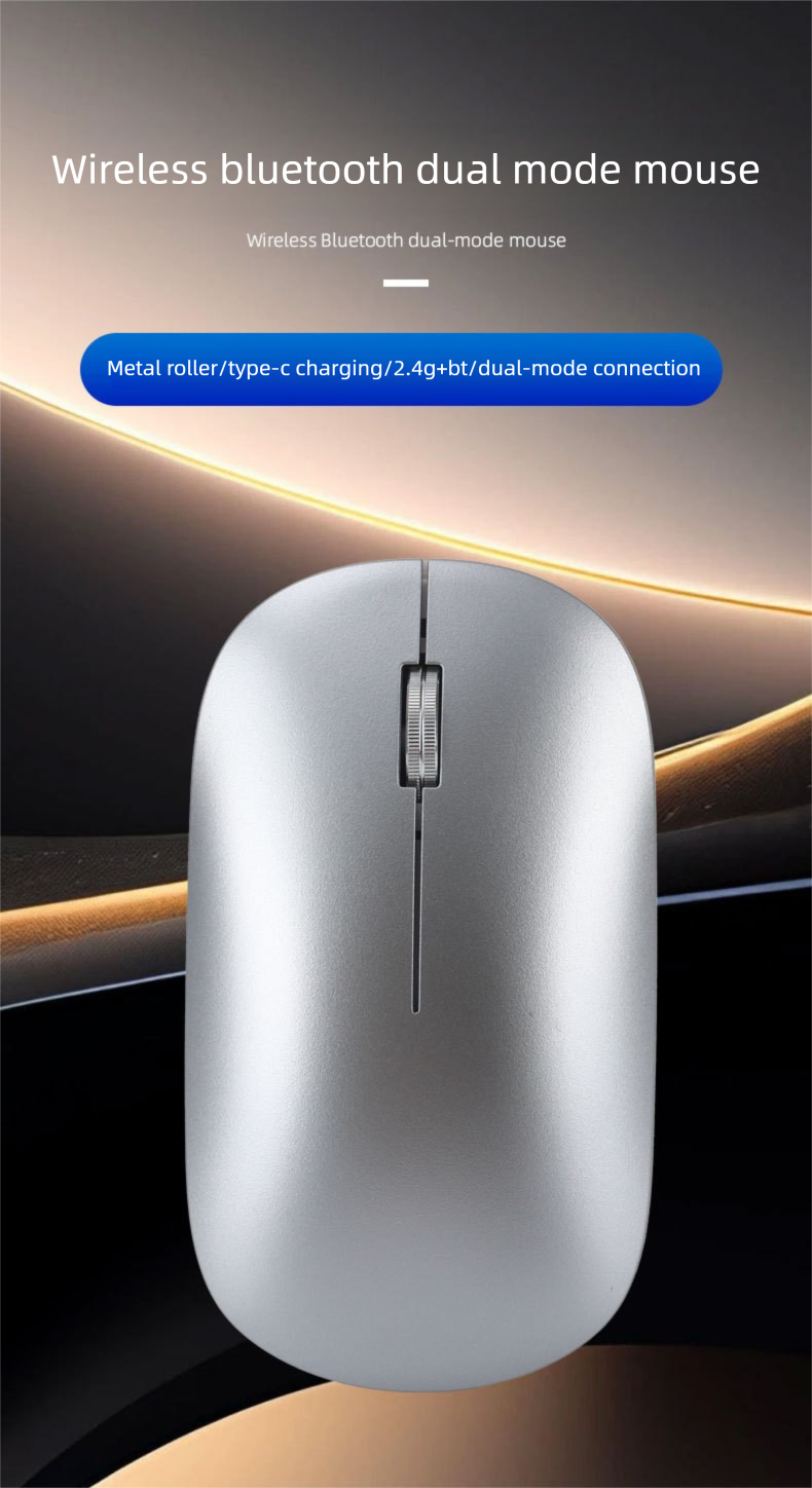 Wireless Dual-Mode Universal Silent 2.4g Bluetooth Mouse For Laptop And Desktop Computers_voghion.com