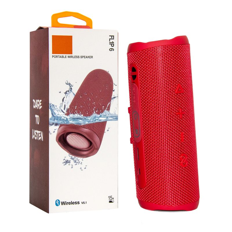 Enceinte portable sans fil FL1P6 Kaleidoscope avec emplacement pour carte Bluetooth, caisson de basses étanche et enceinte intégrée pour l'extérieur._voghion.com