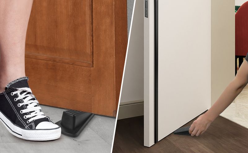 Batente de porta premium - Cunha de borracha empilhável | Adequado para carpetes | Resistente_voghion.com