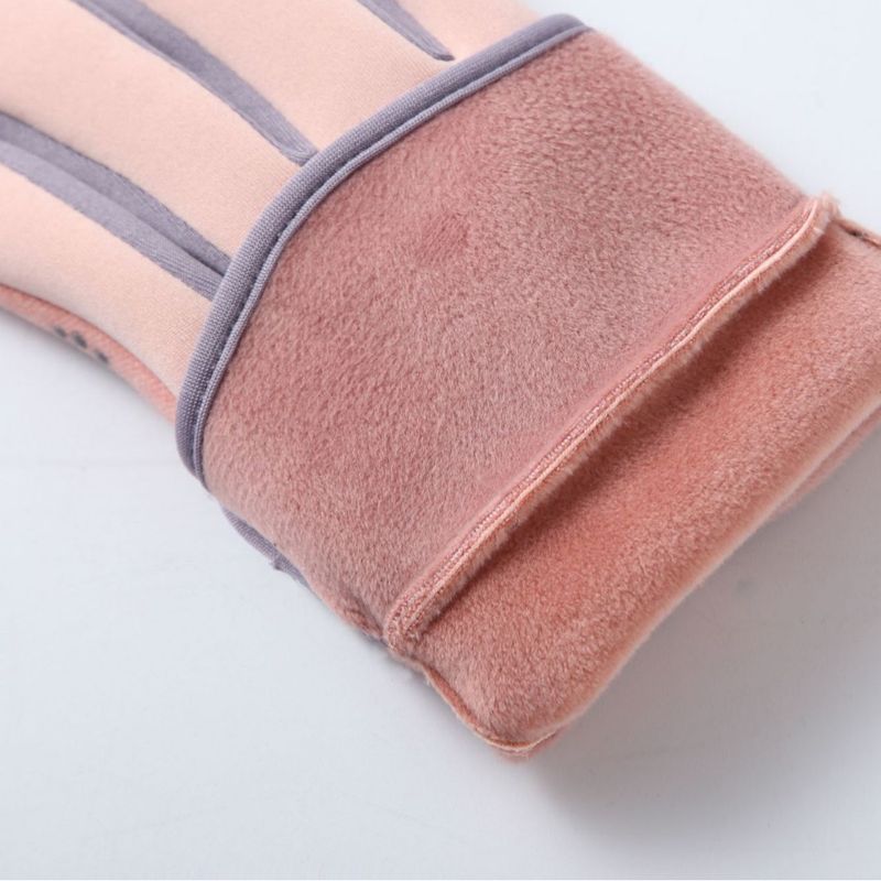 Warme, mit Fleece gefütterte Damenhandschuhe für Herbst und Winter, kältebeständige Touchscreen-Handschuhe für Outdoor-Sportarten wie Autofahren, Radfahren und Skifahren._voghion.com