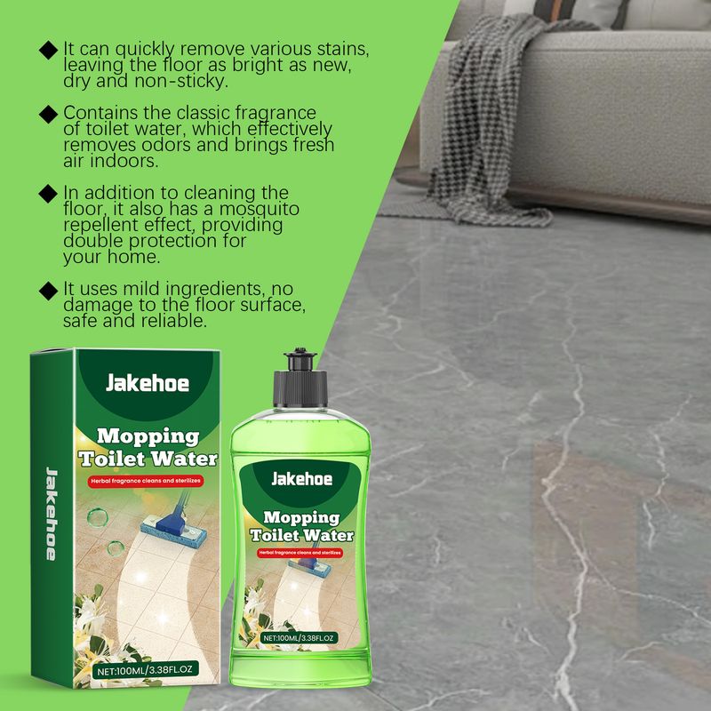 Jakehoe Toilet Water Floor Cleaner, Floor Tile Cleaner Stain Removing Odor Brightening Polish_voghion.com