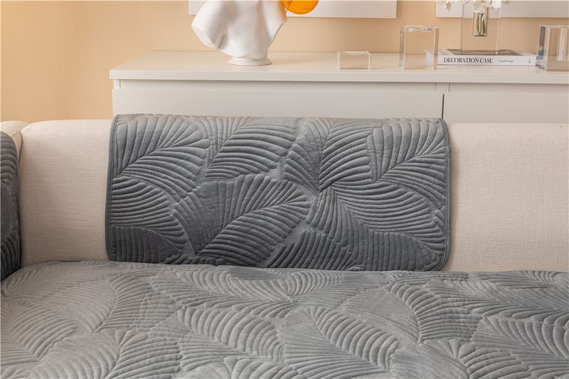 Autumn and winter style ultra soft solid color plush banana leaf sofa cushion modern simple double sofa cushion cloth factory direct sales_voghion.com
