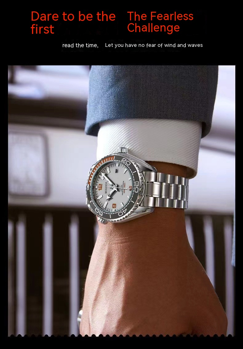 Nyt bedst sælgende ur med fuldautomatisk hulbevægelse, lysende kalender til mænd, dobbeltsidet sommerfuglespænde, vandtæt_voghion.com