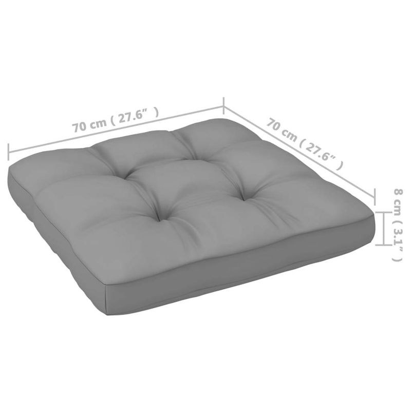 7 Piece Patio Lounge Set with Cushions Solid Pinewood_voghion.com