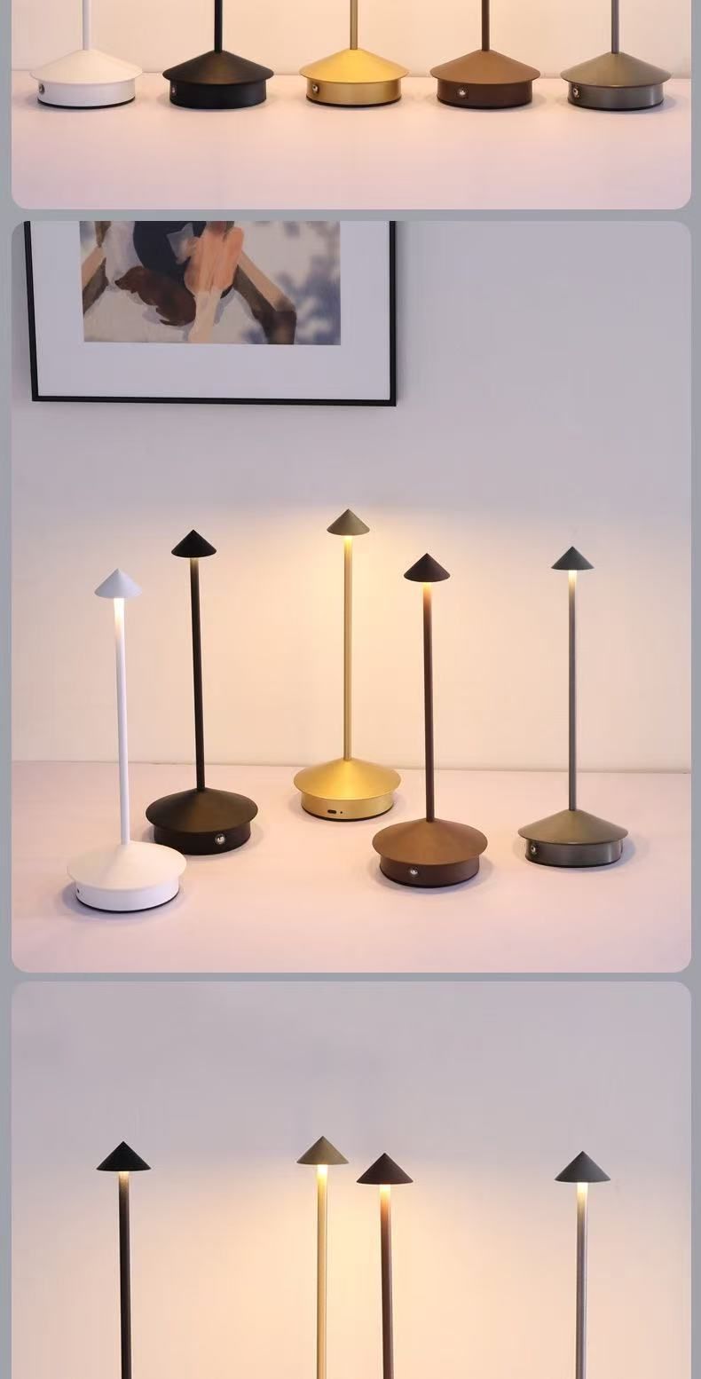 Night Light Creative Spire Table Outdoor Camping Rechargeable Restaurant Cafe Bar Atmosphere Lamp_voghion.com