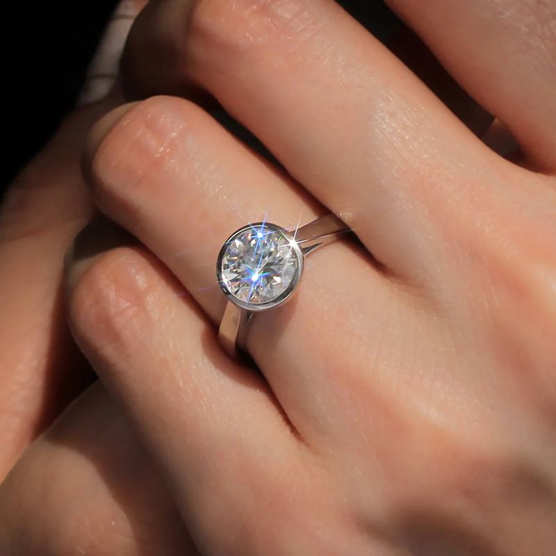 Cao Shi Jewelry Simple And Elegant Geometric Round Full Package Fashion Ring_voghion.com