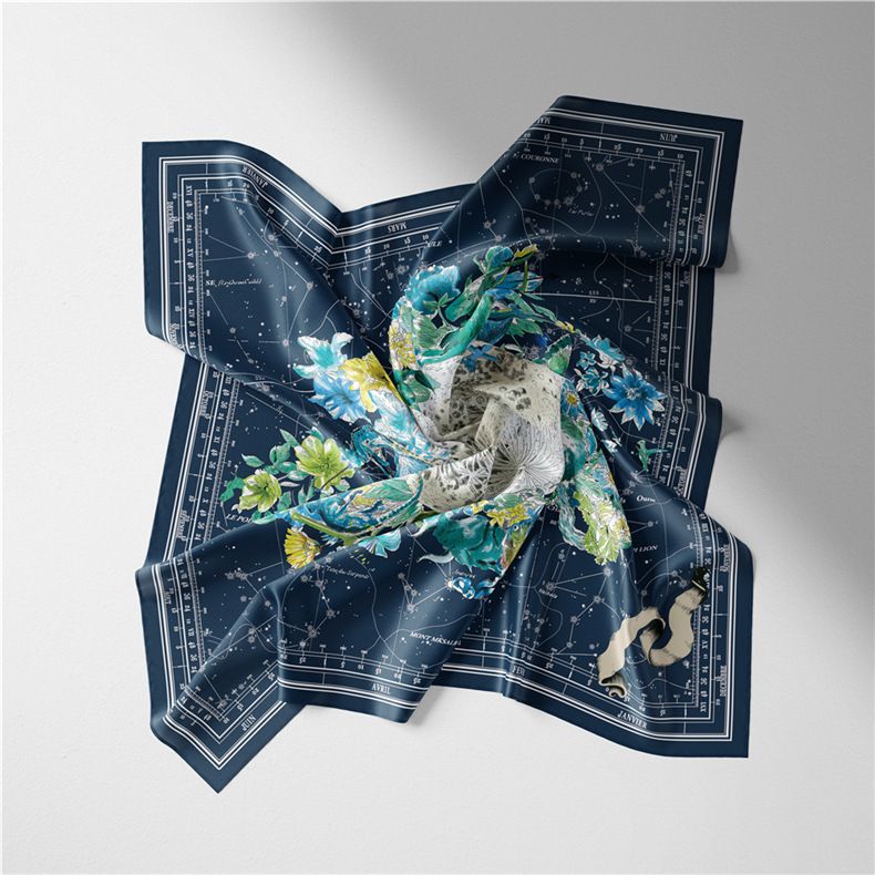 Protetor solar feminino primavera/verão, novo protetor solar de viagem para decoração de verão de seda coreana, pequeno lenço quadrado_voghion.com
