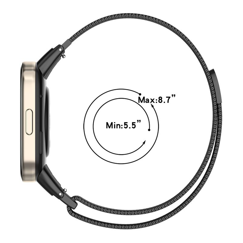 Pro Xiaomi Redmi Watch 3 / Mi Watch Lite 3 Milanese Metal Watch Band (černý)_voghion.com