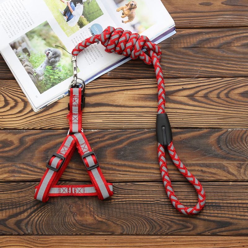 Nuova pettorina riflettente in tessuto per cani di taglia grande, media e piccola Double YU Pet Supplies_voghion.com