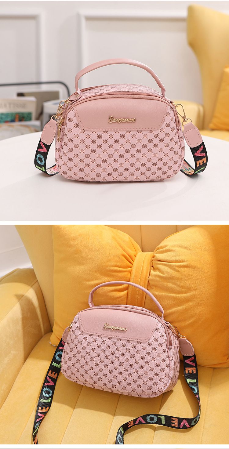 Double Zipper Printed Handbag 2024 Ladies Bags New Women's Trendy Shoulder Bag_voghion.com