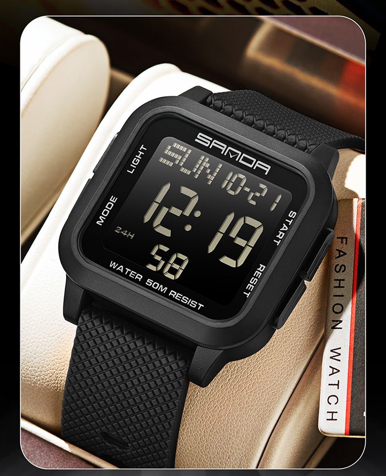 Men's And Women's Digital Sports Watch With Multi-Function, Waterproof, LED Display, Stopwatch, Alarm, Countdown, Dual Time, For Students And Outdoor_voghion.com
