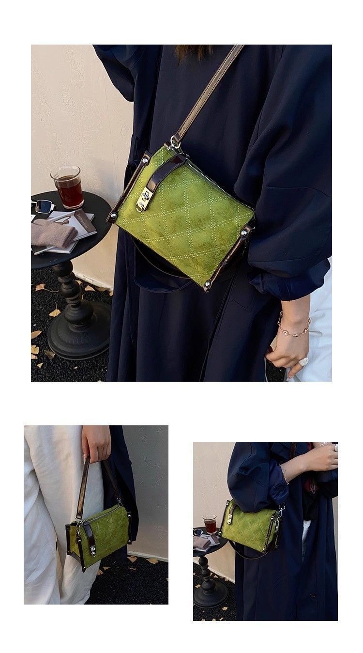 High-end Retro Suede Small Square For Women 2025 New Trendy Fashionable Versatile Shoulder Commuter Crossbody Bag_voghion.com
