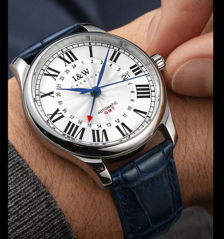 Carnival Brand IW High-End Series Luksusowy zegarek mechaniczny z szafirowym mechanizmem MIYOTA dla mężczyzn, moda, automatyczna data, zegarki męskie_voghion.com
