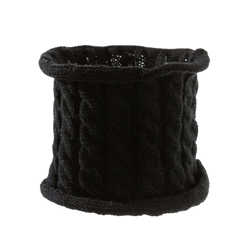Baby clothing wool monochrome twist warm children's hat scarf gloves two or three sets_voghion.com