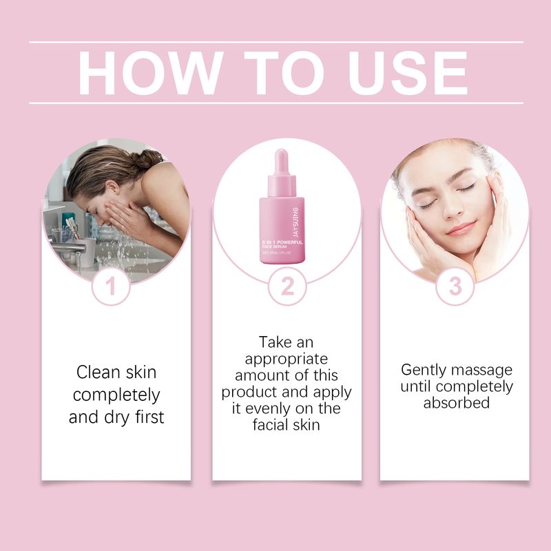 Jaysuing 5 In 1 Moisturizing Essence, Moisturizing, Firming And Repairing Facial Skin Elastic Moisture Lock And Shine Serum_voghion.com