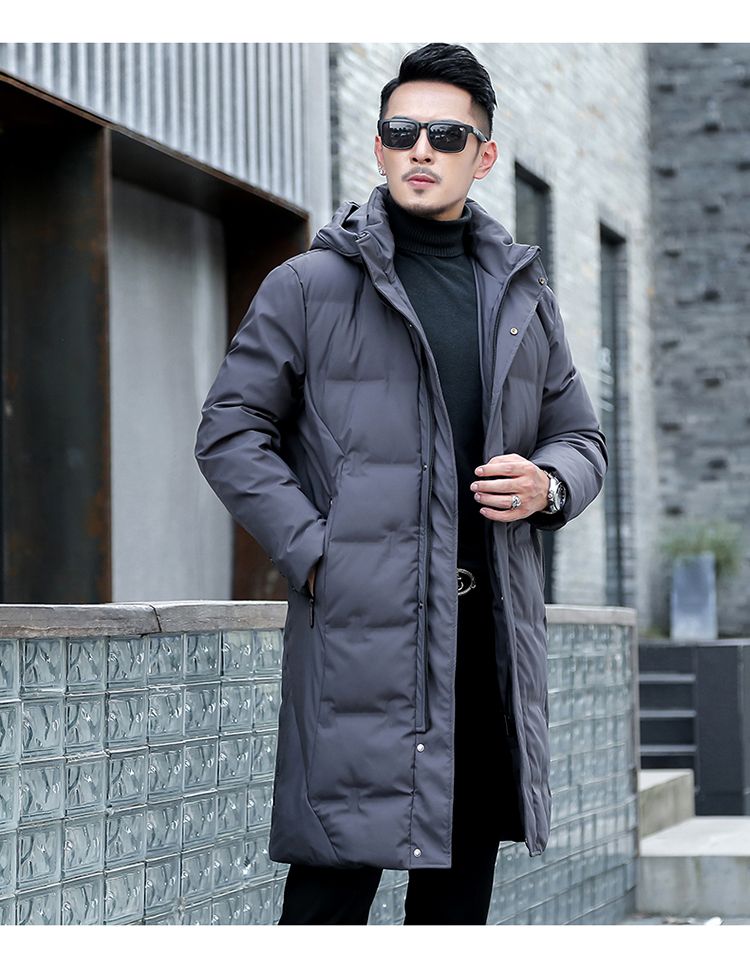 Chaqueta larga con capucha de alta calidad, holgada, de pato blanco, gruesa y cálida, para invierno, para hombre, abrigo de nieve, 2025_voghion.com