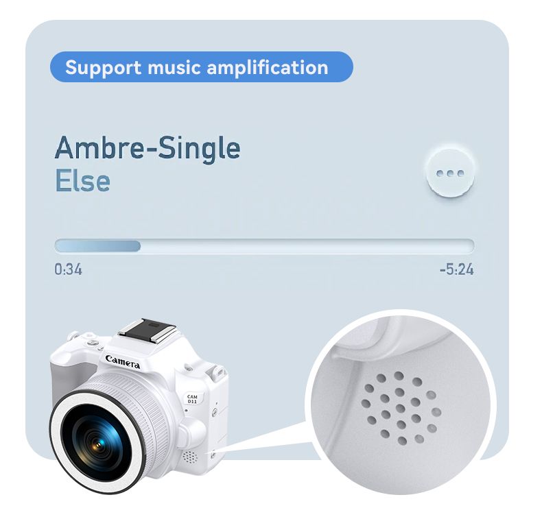 D11 HD 48.0million Mini DSLR Digital Dual Beauty Light Selfie Recording CCD Camera_voghion.com