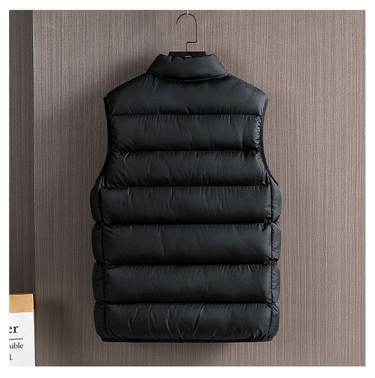 Unisex-Winterweste mit dicker Polsterung, Stehkragen, lockerer Passform für Männer und Frauen – leichte, warme Schichtung für Freizeit und Arbeit_voghion.com