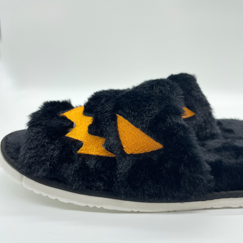 Grensoverschrijdende explosieve Halloween-pompoen Binnen- en buitenlandse handel Hot Products Pluche platte pantoffels_voghion.com
