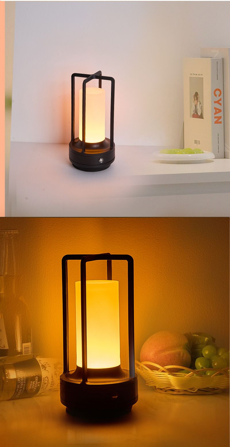 Wiederaufladbare LED-Tischleuchte für den Außenbereich, ideal für Camping und Zelte, mit Cartoon-Motiv und USB-Anschluss._voghion.com