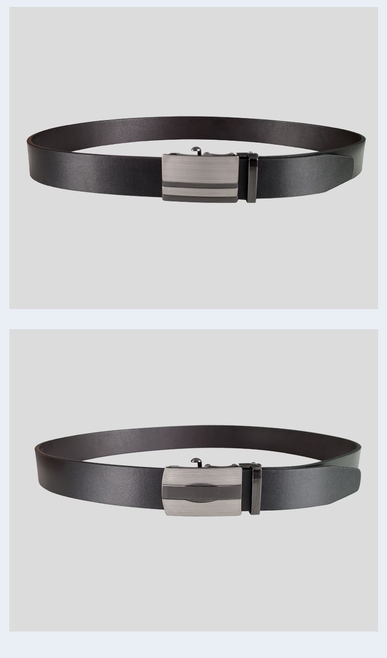 Classic Casual Business Versatile Automatic Buckle Toothless Belt Men's Belt Belt PU_voghion.com