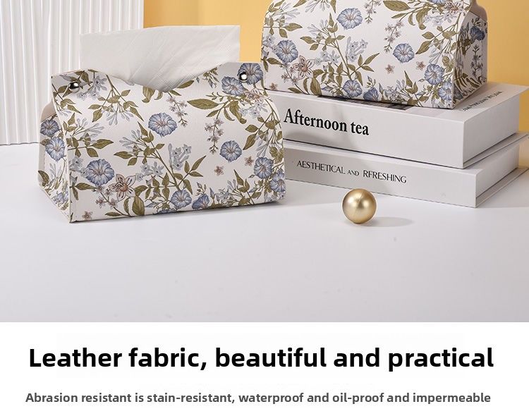 Floral Light Luxury For Living Room, Bedroom, Dormitory, Office Decoration, Countertop Ornament, Storage Tissue Box_voghion.com