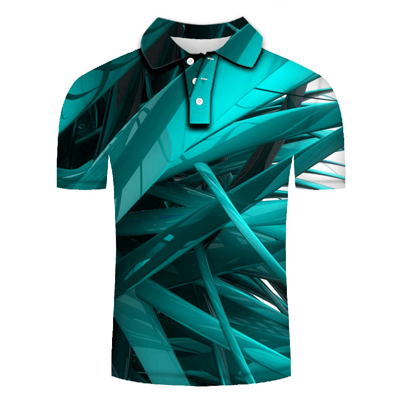 2023 sommarmode 3D Polo T-shirt herr kortärmad T-shirt snabbtorkande toppkläder_voghion.com