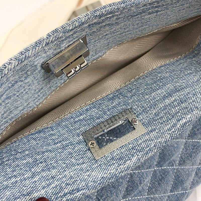 Borsa da donna di fascia alta Borsa da donna 2023 New Fashion Borsa a tracolla a prezzo singolo Denim Borsa tote versione coreana di grande capacità_voghion.com