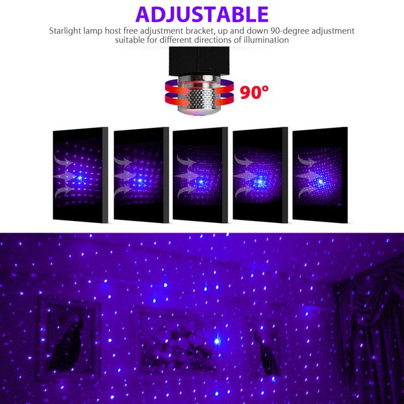 Auto Sternenhimmel USB Atmosphäre Licht Auto Dach Innendekoration Sternenhimmel Decke Projektionslicht_voghion.com