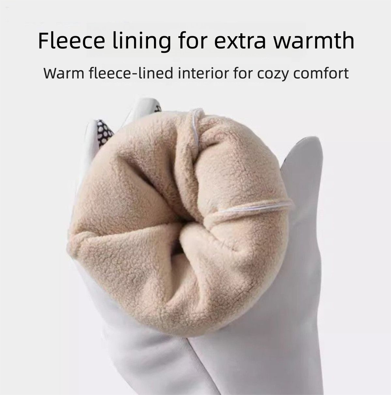 Guanti da ciclismo invernali da donna a cinque dita, touchscreen, foderati in pile, spessi, caldi, resistenti al freddo, adatti alla neve, resistenti all'acqua,_voghion.com